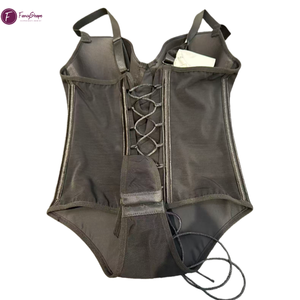 Body gainant sans couture pour femme avec soutien-gorge intégré, contrôle <span class=keywords><strong>du</strong></span> ventre, fermeture réglable à crochets et laçage au <span class=keywords><strong>dos</strong></span> - Product Image 4