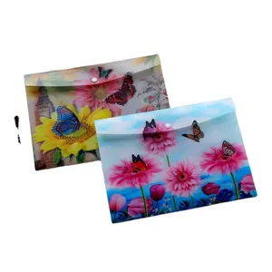 3D PP PET Lenticular Plastic Clear Printing Envelope File Folder