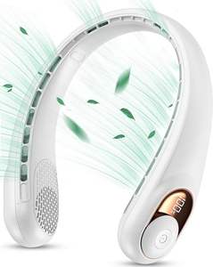 Ventilateur <span class=keywords><strong>de</strong></span> cou portable sans fil rechargeable vert <span class=keywords><strong>armée</strong></span> pour extérieur – Nouveauté en liquidation - Product Image 5
