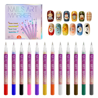 Nuevo Juego de Marcadores de Gel Líquido para Uñas, Profesional, Personalizado, 3D, de Secado Rápido, 0.5MM, Mini, para Decoración de Uñas DIY