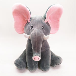 <span class=keywords><strong>Peluche</strong></span> de Elefante con Ojos Cubiertos que Canta Música Relajante, Personalizable, Relleno de Algodón PP, con Bolsa OPP - Product Image 4