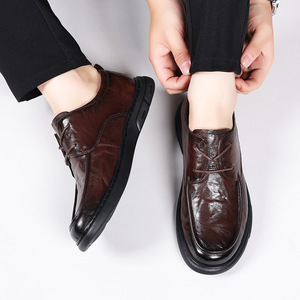 Zapatos de cuero para hombre de nuevo estilo, transpirables y antideslizantes, hechos de cuero genuino y suave cuero de lujo, tipo Oxford. - Product Image 4