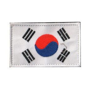 Venta al por mayor de Asia Bandera Nacional insignia bordada Velcro brazalete tela impresión Digital Stock - Product Image 6