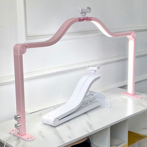 Lampe de bureau UV LED demi-lune diamantée, réglable et pliable, avec support pour téléphone, pour salon de manucure - Product Image 4