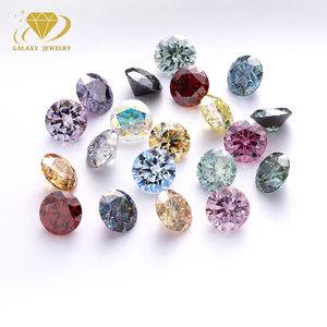 Pierres précieuses de moissanite de laboratoire en vrac de haute qualité, taille <span class=keywords><strong>poire</strong></span>, multicolores avec jeu de couleurs/effet de feu, entièrement plaquées, haute qualité GRA - Product Image 1