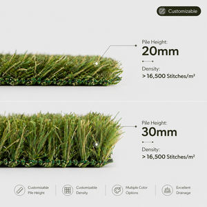 <span class=keywords><strong>Gazon</strong></span> artificiel tissé <span class=keywords><strong>de</strong></span> qualité supérieure, imperméable, 20 mm, faible entretien, adapté aux animaux domestiques, pour putting green - Product Image 2