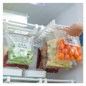 Fournitures de <span class=keywords><strong>cuisine</strong></span> en plastique rétractables sac d'étanchéité support de <span class=keywords><strong>suspension</strong></span> pour étagère de rangement de réfrigérateur avec piste et clip - Product Image 4