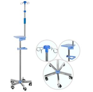 Soporte de goteo Iv de hospital de alta calidad para soporte de bomba de infusión Precio de soporte de infusión de acero inoxidable para hospital - Product Image 1