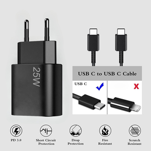Cargador de Pared USB-C de Carga Súper Rápida de 25 W, Adaptador de Cargador PD para la UE con Cable Tipo C para Teléfono Móvil <span class=keywords><strong>Samsung</strong></span> Galaxy <span class=keywords><strong>S22</strong></span> S21 - Product Image 4