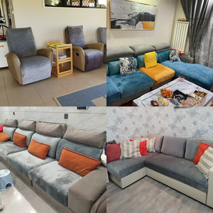 Áo phủ ghế <span class=keywords><strong>sofa</strong></span> nhung Forcheer, dành cho ghế <span class=keywords><strong>sofa</strong></span> góc phòng khách, chất liệu dày 210gsm, co giãn, bảo vệ đồ nội thất - Product Image 4