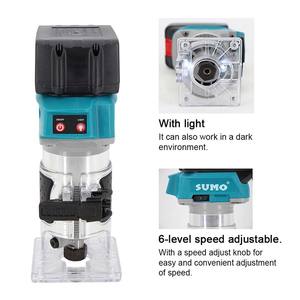 SUMO-Enrutador de base fija de grado industrial de 21V, potente enrutador inalámbrico de madera sin escobillas, batería de litio universal - Product Image 5