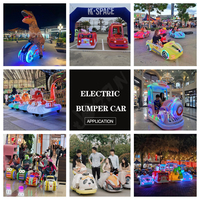 Joy2fun Voitures tamponneuses électriques simulateur de moto en plastique pour enfants, pour usage intérieur/extérieur, idéales pour centres commerciaux et parcs d'attractions