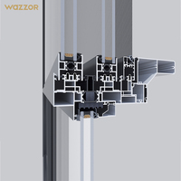 Ventana Corredera de Aluminio Negro con Triple Acristalamiento, Ventana de Aluminio con Doble Vidrio Insonorizado para Balcón, Resistente a Huracanes, para Hotel Wazzor