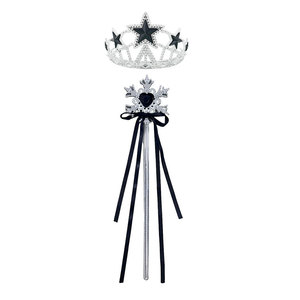 Accessoires <span class=keywords><strong>de</strong></span> déguisement familial HLC Wednesday, collier, boucles d'oreilles, bandeau, gants et masque pour filles, accessoires <span class=keywords><strong>de</strong></span> fête d'Halloween - Product Image 5