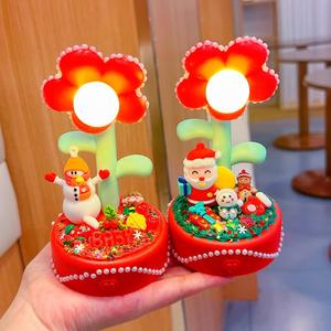 ชุดงานฝีมือทำไฟกลางคืนรูปดอกไม้ครีมมี่กาว DIY สำหรับคริสต์มาส สำหรับตกแต่งห้องนอนเด็ก ธีมการ์ตูน วัสดุพลาสติก สำหรับเด็กอายุ 4-6 ปี - Product Image 1