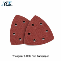 Disque abrasif de 90 mm à 6 trous en oxyde d'aluminium rouge pour meuleuse électrique, revêtement stéarate, dureté moyenne, pour applications automobiles