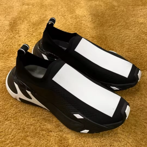 Black breathable walking <b>shoes</b>, stylish and simple, with thick soles, suitable for casual wear, summer outdoor sports <b>shoes</b>. - Product Image 2