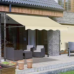 Toldo Económico con Manivela y Abrazadera para Balcón, Toldo de Brazo Caído para Protección Solar - Product Image 2