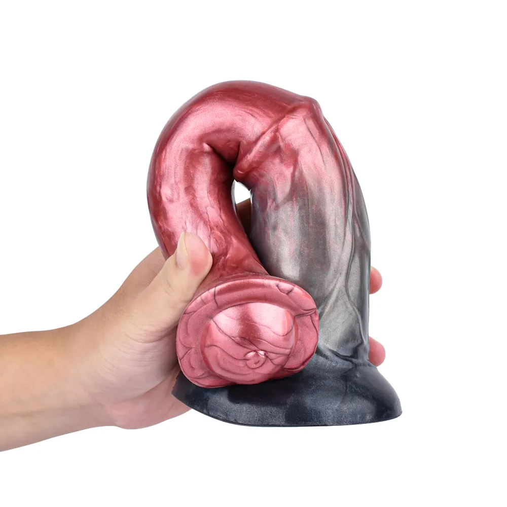 NNSX nuevo producto animal Horse dildo anal plug juguetes sexuales Caballero dorado color silicona líquida caballo pene para mujer