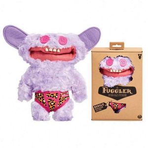 Porte-clés en coton de 4 pouces, motif dessin animé, avec grandes dents, poupée monstre bébé mignonne, jouet en peluche monstre moche et amusant, anti-stress - Product Image 4