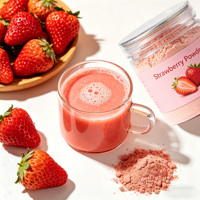 Jus de Fraise en Gros Sans Additifs, Extrait Naturel de Fraise en Poudre Instantanée pour Bubble Tea, Milkshake, Yaourt