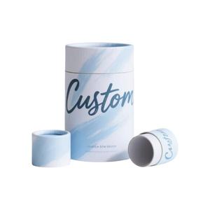 Tube en papier kraft recyclé écologique avec logo personnalisé, conteneur rond imprimé en couleur pour emballage cadeau universel - Product Image 1