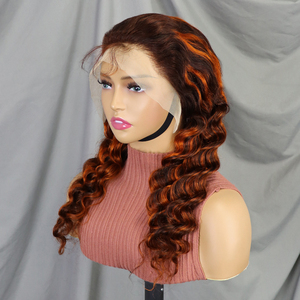 Perruques en cheveux humains à 200 % de densité, 10-30 pouces # Perruques Lace Front P4/350 Ondulées Profondes Couleur Naturelle 13x4 avec Dentelle Transparente, Perruque Cheveux Raides - Product Image 1