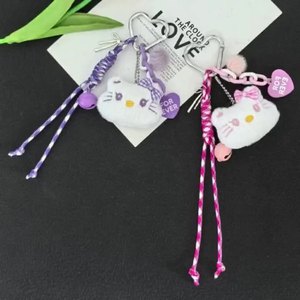 Phim hoạt hình Mèo búp bê dễ thương búp bê sang trọng túi quyến rũ Trâm Keychain <span class=keywords><strong>Hello</strong></span> Kiki quần áo phụ kiện - Product Image 1