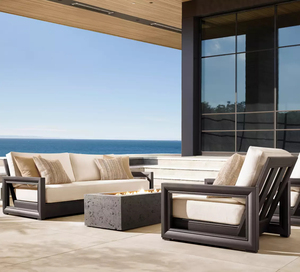 Juego de Sofás de Aluminio para Todo Clima, Personalizado, Silla y Mesa de Jardín para Patio, Muebles de Diseño Innovador para Exteriores - Product Image 1