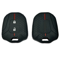 Vente en gros usine – Housse de clé en silicone haut de gamme WZ pour télécommande Toyota Camry Corolla DMAX MUX 2 boutons, texture nid d'abeille, protection intégrale