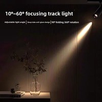Projecteur sur rail LED COB anti-éblouissement à focalisation réglable, dimmable, original pour puce Lumileds 97Ra, dédié aux musées et galeries d'art
