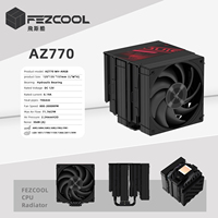 Refroidisseur d'air pour processeur FEZCOOL AZ770DualTower, à commande PWM, à faible bruit, avec roulement fluide, dissipateur thermique en cuivre-aluminium, compatible Nolight