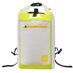 2024 personalizzato Logo 500D PVC Dry Bag zaino impermeabile con cerniera per escursioni in bicicletta in campeggio