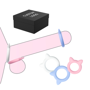 3個入りシリコン製コックリングセット、伸縮性のあるペニスリング（カップル向け）、男性のスタミナと感度を向上させます - Product Image 1