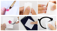 Lingettes démaquillantes pour vernis à ongles, tissu non tissé carré, sans peluches, pour les pointes d'ongles, nettoyage de la manucure