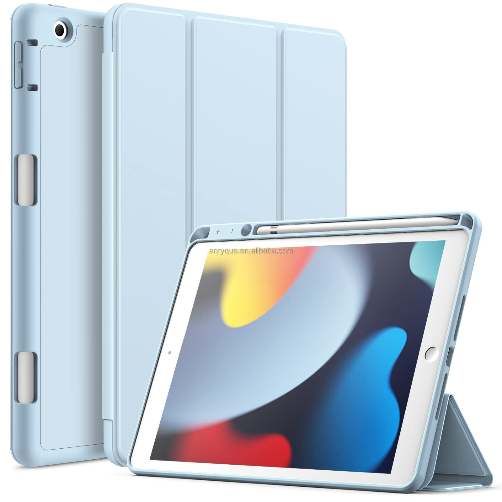 Ipad Case with Apple Pencil Holder - Slim & Durable Cover