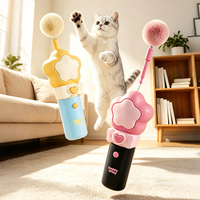 Jouet Électrique Interactif pour Chat : Canne à Pêche Lanceur de Balle Récupérable – Idéal pour l'Entraînement et le Divertissement de Votre Animal de Compagnie