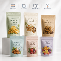 Sachet d'emballage souple personnalisé à fond plat avec fermeture à 8 côtés et lien métallique refermable, qualité alimentaire, pour snacks, vente en gros