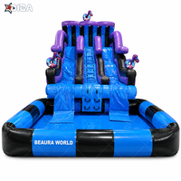 Toboggan aquatique gonflable personnalisable avec souffleur, toboggan aquatique gonflable pour événements intérieurs et extérieurs