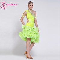 Robe de soirée verte pour femme, style cocktail, club, danse latine, L-12464