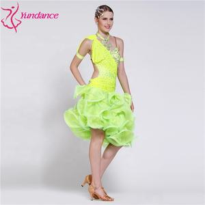 Robe de soirée verte pour femme, style cocktail, club, <span class=keywords><strong>danse</strong></span> latine, L-12464 - Product Image 3