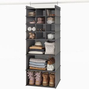 16.5-inch <b>Large</b> Non-woven Multi-partition <b>Wardrobe</b> Hanging Bag Fabric Storage - Product Image 1