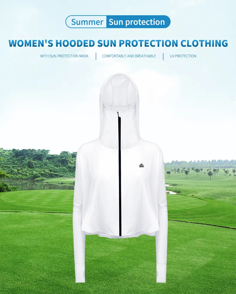 PGM  YF329 custom uv golf hoodie clothes womens sun protection golf clothes for ladies