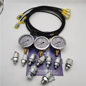 Diagnostic <b>Tool</b> Set for All Heavy Equipment Machine Hydraulic Pressure <b>Measurement</b> Kit, 3 <b>Gauge</b> Hydraulic Pressure <b>Gauge</b> Set - Product Image 2