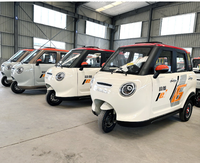 Tricycle électrique fermé, large champ de vision, accélérateur à poignée rotative, batterie lithium haute capacité, moteur puissant.
