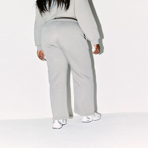 Jogging personnalisés avec logo, taille haute, jambes larges, pantalon décontracté pour femmes, pantalon de sport - Product Image 3