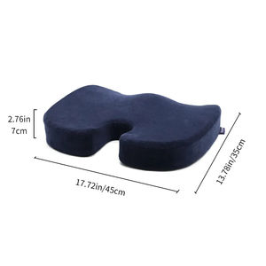 Cojín de asiento de espuma de memoria caliente portátil para uso en oficina Alivia el dolor de coxis en la meditación y el uso del automóvil - Product Image 4
