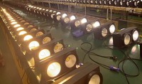 Projecteur de scène LED matriciel COB à deux yeux 200W blanc chaud et blanc froid avec contrôle DMX512