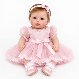 Ensemble Robe Tutu Rose 43cm pour <span class=keywords><strong>Poupée</strong></span> <span class=keywords><strong>Reborn</strong></span>, Bandeau Nœud en Satin, Chaussettes, Chaussures <span class=keywords><strong>de</strong></span> Ballet Perles, Vêtements <span class=keywords><strong>de</strong></span> <span class=keywords><strong>Poupée</strong></span> en Polyester <span class=keywords><strong>de</strong></span> Luxe Personnalisés OEM/ODM - Product Image 1