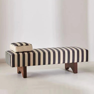 AOMISI <span class=keywords><strong>CASA</strong></span> <span class=keywords><strong>Banc</strong></span> ottoman long, repose-pieds, tabouret de canapé en <span class=keywords><strong>bois</strong></span> massif, tabouret de thé, marchepied, siège rembourré, pieds en <span class=keywords><strong>bois</strong></span>, salon - Product Image 1